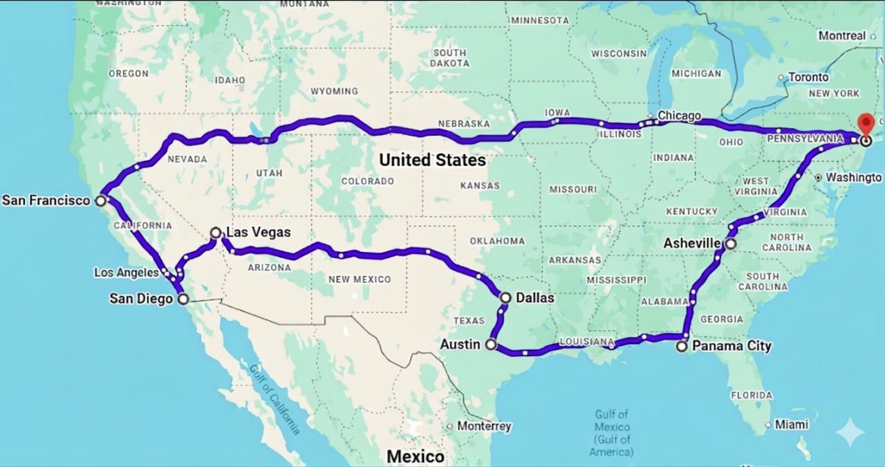 April Cross-Country Art Shuttle Service from New York to California